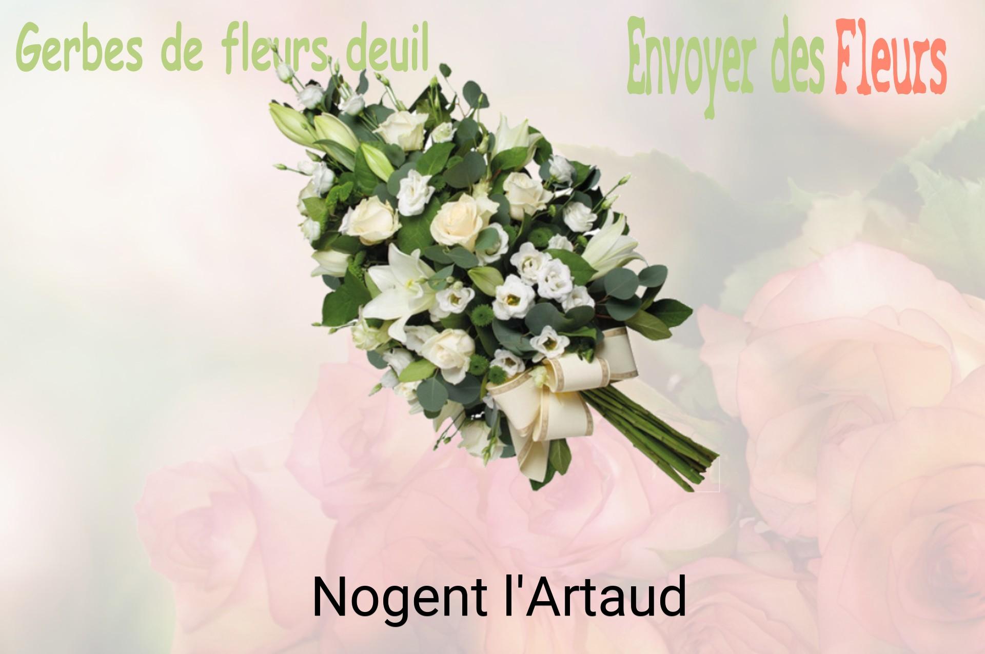 Gerbe de fleurs de deuil livrée à Nogent-l'Artaud
